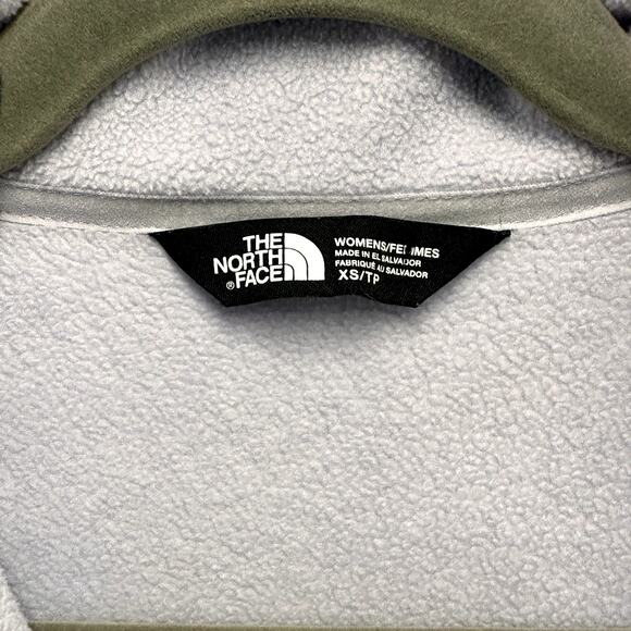 The North Face Women's XS Purple Two Tone Fleece Full Zip Jacket Mock Neck Warm - Picture 6 of 11